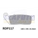 Pastiglia freno CAGIVA-HONDA-KAWASAKI-KYMCO-SUZUKI-TRIUMPH-YAMAHA RDP117 Ant./Post