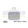 Pastiglia freno APRILIA/BENELLI/CAGIVA/DUCATI/KAWASAKI/GILERA/KTM/MOTOGUZZI/MBK/MV/PIAGGIO/SUZUKI/YAMAHA DP631 Ant./Post.