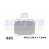 Pastiglia freno APRILIA/BENELLI/CAGIVA/DUCATI/KAWASAKI/GILERA/KTM/MOTOGUZZI/MBK/MV/PIAGGIO/SUZUKI/YAMAHA DP631 Ant./Post.