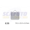 Pastiglia freno APRILIA/BENELLI/DUCATI/HUSQVARNA/KTM/MOTOGUZZI/MVAGUSTA/TRIUMPH SDP638 Ant.