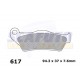 Pastiglia freno APRILIA-CAGIVA-DUCATI-GAS GAS-GILERA-HUSABERG-HUSQVARNA-KTM-MOTOGUZZI-PIAGGIO-SHERCO-YAMAHA DP617 Ant./Post